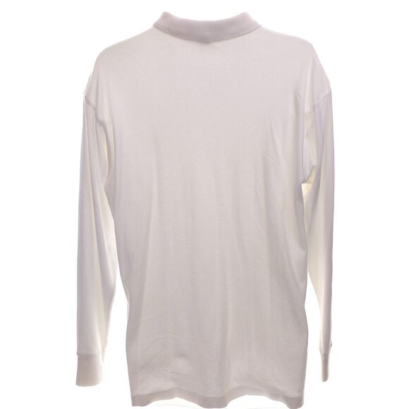 Ralph Lauren Men's L Classic PONY Polo Shirt White Large Free Shipping L/S Soft - Picture 6 of 7